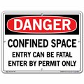 Vestil Sign, Danger, 12.5x9.5", Aluminum, .063, SI-D-43-B-AL-063 SI-D-43-B-AL-063